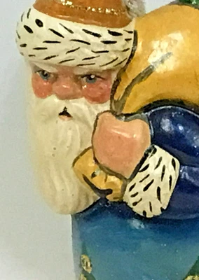 $336 • Buy 2018 Brand New Vaillancourt Folk Art Chalk-ware Santa With Angel, Tree, Box #36
