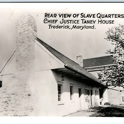 $29.50 • Buy C1940s Frederick MD RPPC Slave Quarters Chief Justice Taney House Postcard A101 