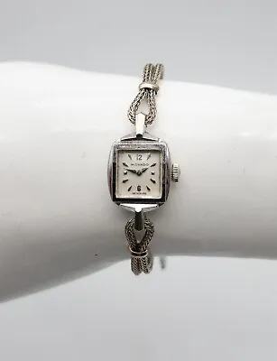 Vintage 1940s $2400 MOVADO 14k White Gold Ladies Watch SERVICED • $750