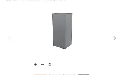 B&Q GoodHome Imandra Gloss Anthracite Deep Single Door Wall Cabinet W400 H900 • £59