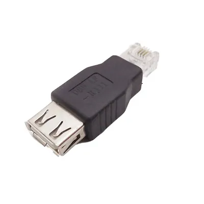 USB 2.0 A Female To RJ11 4Pin 6P4C Male Ethernet Network Phone Connector Adapter • $1.49