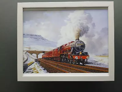 Malcolm Root Steam Train Print 'Royal Scot At Ais Gill'  FRAMED • £22