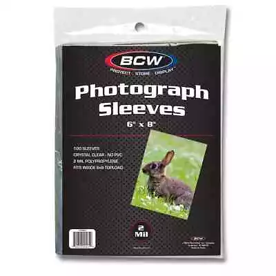 1 Pack Of 100 BCW 6  X 8  Photo Sleeves • $8.98