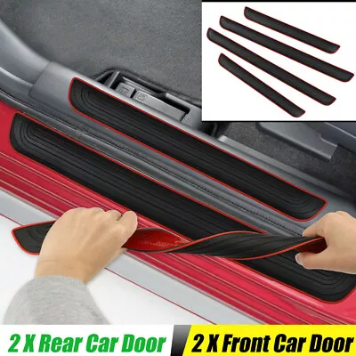 4x Car Accessories Door Scuff Sill Cover Panel Step Protector Rubber Universal • $16.99