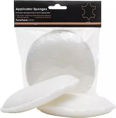 Furniture Clinic Applicator Sponges | 2x Microfibre Cloth Pads For Cleaning & A • £10.63