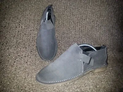 VON DUTCH-KICKSTART-Gray Suede-SLIP ON SHOES/BOOTIES SIZE 10M-Near Mint • $34.99