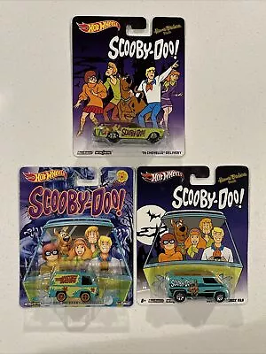 Hot Wheels Pop Culture Scooby Doo DODGE/CHEVELLE/MYSTERY MACHINE (Lot Of 3) • $26