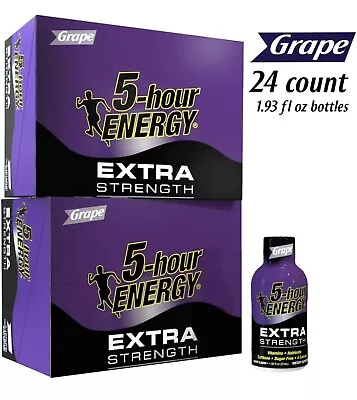 5-hour ENERGY Shot Extra Strength Grape (1.93 Oz. 24 Ct.) FREE SHIPPING • $59.95