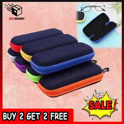 Portable Hard Zipper Case Sunglasses Eye Glasses Case Box Protector Large Hold~ • £3.06