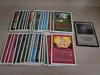 Magic The Gathering Lot - HP Beta Disenchant & 30 Unlimited Cards OC405 • $80