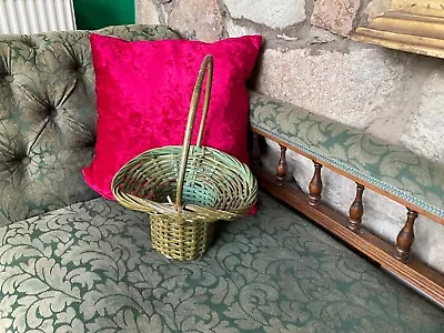 £5 • Buy Shabby Chic Wicker Rattan Basket ~ Olive Green Easter Egg Flower/plant/oasis*