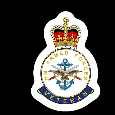 Uk Armed Forces Army Navy Air Force Veterans Car Sticker 80mm • £2.50