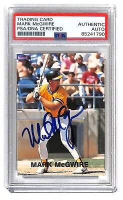 Mark McGwire Autographed 1987 Action Superstars Card PSA/DNA Oakland A's 94743 • $79.20