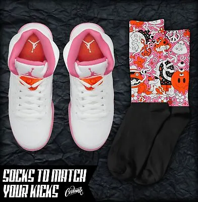 $20.69 • Buy TRIP Socks For J1 5 Pinksicle Safety Orange WMNS 14 Shocking Pink T Shirt