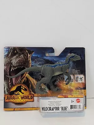 Jurassic World Dominion Velociraptor Blue Ferocious Pack Dinosaur NIB • $13