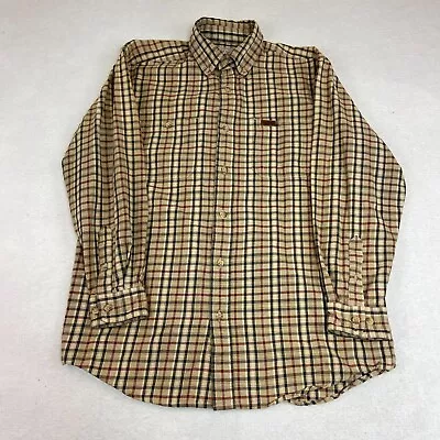 Carhartt Shirt Mens Medium Plaid Brown Midweight Flannel Outdoor Work S131 Good • $21.99