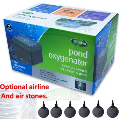 £109.99 • Buy Blagdon Pond Oxygenator Air Pump. Aeration 4 Fish Koi. Optional Stones + Airline