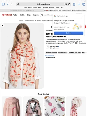 £35 • Buy Kate Spade Flamingo Scarf