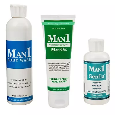 Man1 Collection: Man Oil Senfla And Body Wash - Luxurious Intimate Care For Men • $77.45