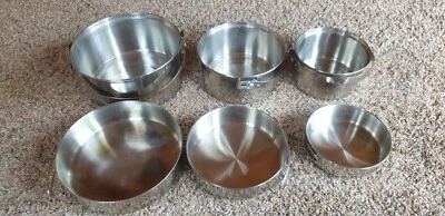 $34.95 • Buy Vintage Coleman Peak 1 Camping Mess Kit Stainless Nesting Cooks Pots Pan Set