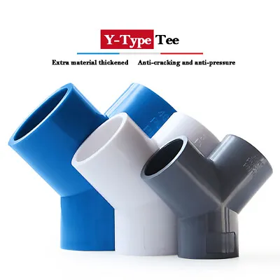 £43.55 • Buy PVC Ducting Y Piece 120° Angle Duct 3 Way Hose Connector Pipe Adaptor 20mm-63mm
