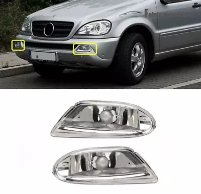 Pair For Mercedes Benz W163 ML350 ML500 ML430 Front Fog Light Lamp Without Bulbs • $32.45