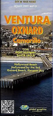 Detailed Street Map Of Ventura Oxnard & Camarillo California By Global Graphi • $6.95