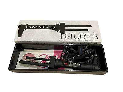 Enzo Milano Bi-Tube Large 10MM To 13MM Clipless Salon Hair Curling Iron  • $65