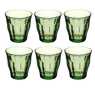 £14.99 • Buy Duralex Picardie  Juice Water Tumblers Glasses Set Green 250ml X6