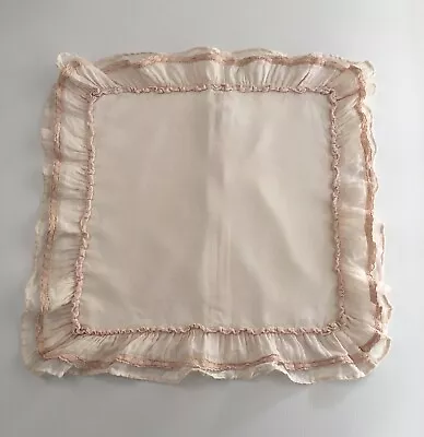 Zara Home Peachy Pink Cushion Cover - Frills Ruffles Shabby Chic • $19.95