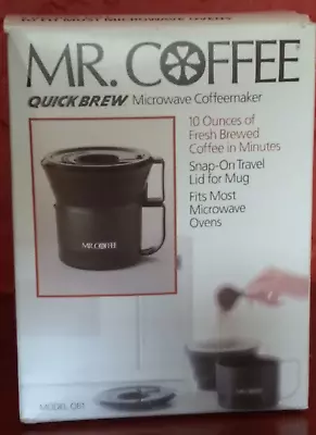 Vintage Mr. Coffee Quick Brew Microwave Coffeemaker #Q81  10 Oz Size NOS • $14.99