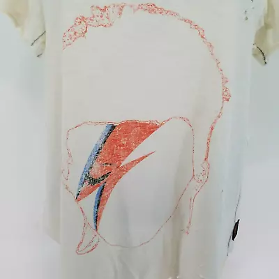 TRUNK LTD T-shirt DAVID BOWIE Destroyed ALADDIN SANE Graphic Women's M RARE NEW* • $107.25