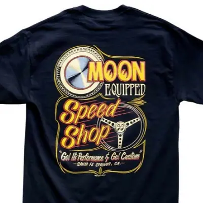 $29.99 • Buy MOON SPEED SHOP T-Shirt Mens LARGE Mooneyes HOT ROD Custom Drag Racing NHRA Tee