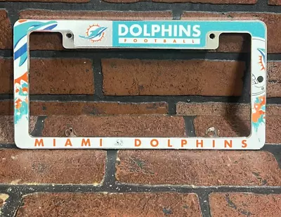 MIAMI DOLPHINS ~ NFL License Plate Frame Cover Holder Metal • $14.99