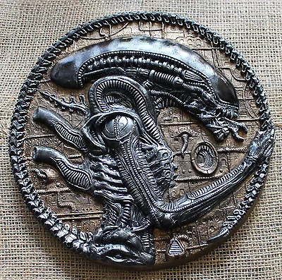 £39 • Buy ALIEN XENOMORPH - Wall-Plaque HR Giger  Inspired Sculpture. Fanart Gift 