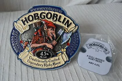 Metal Wychwood Hobgoblin Beer Real Ale 3D Pub Hand Pull Pump Pub Badge Front Bar • £82.95