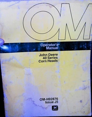 $19.99 • Buy John Deere Corn Head Owners Operators Manual 244 243 344 443 444 543 546 642 643
