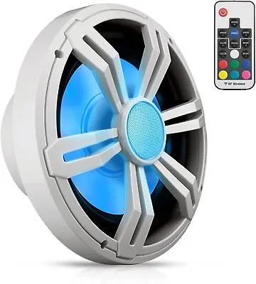 Pyle PLRGSW124WT 12  Slim Marine Subwoofer W/ Rgb Lights • $66.49