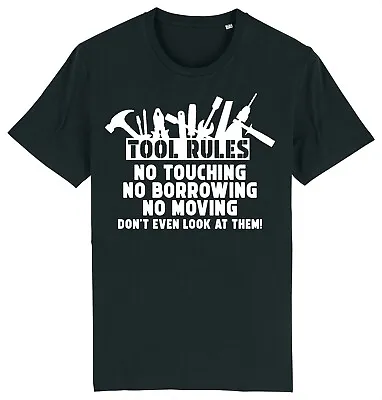 £9.95 • Buy TOOL RULES Mechanic Handyman Tradesman Electrician Plumber T-Shirt