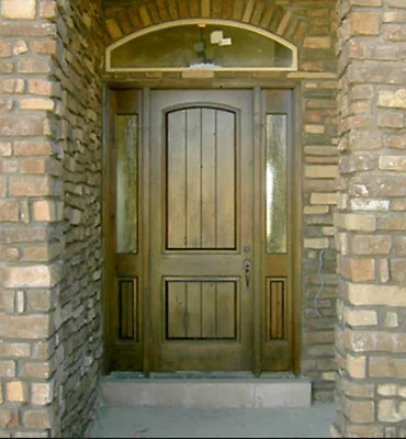 Knotty Alder Entry Door With Side Lite Tuscany Design • $2699