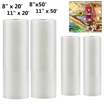 $10.99 • Buy Vacuum Sealer Bags Embossed Meal Sous Vide Roll Food Storage Bag Saver ALL Sizes