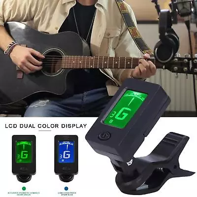 Digital Chromatic Clip-On Violin Tuner Ukulele Folk Guitar Tuner Universal • £3.56