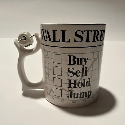 Wall Street Stock Market  Buy Sell Hold Jump  Coffee Mug Spinner Dice Dept. 56 • $9.95