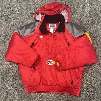 Vintage Pro Line Starter 1/4 Zip Kansas City Chiefs Jacket  Coat XL  Pullover • $99.99