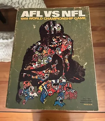 Vintage AFL Vs NFL 1968 World Championship -PACKERS Vs RAIDERS SUPER BOWL 2 • $285
