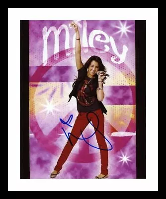 Miley Cyrus Autograph Signed & Framed Photo • £19.99