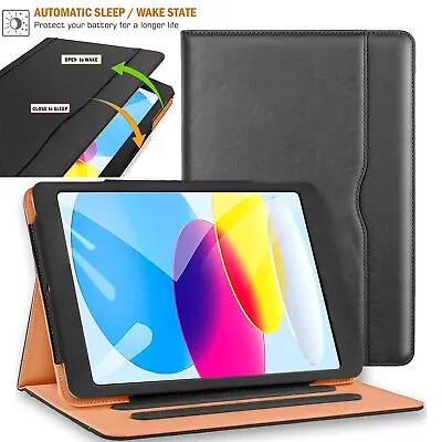 Genuine Leather TAN Stand Case Cover For IPad 10.2 Mini Air 10.99.7 Pro 11 12.9 • £8.99