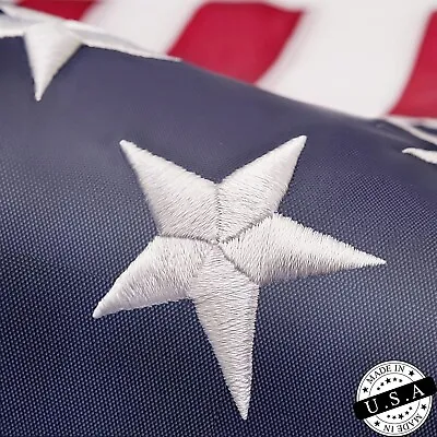 US American Flag  100% MADE IN USA Luxury Embroidered United States Flag Outdoor • $11.97