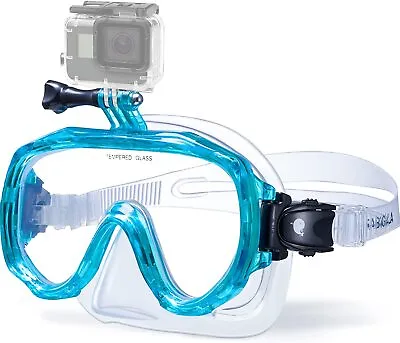 RABIGALA Adult Snorkel Mask Anti-fog Safe Diving Mask Swimming Goggles For GoPro • $23.85
