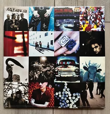 U2 ACHTUNG BABY Double Vinyl Record LP CZECH PRESSING Mysterious Ways REAL THING • $44.99